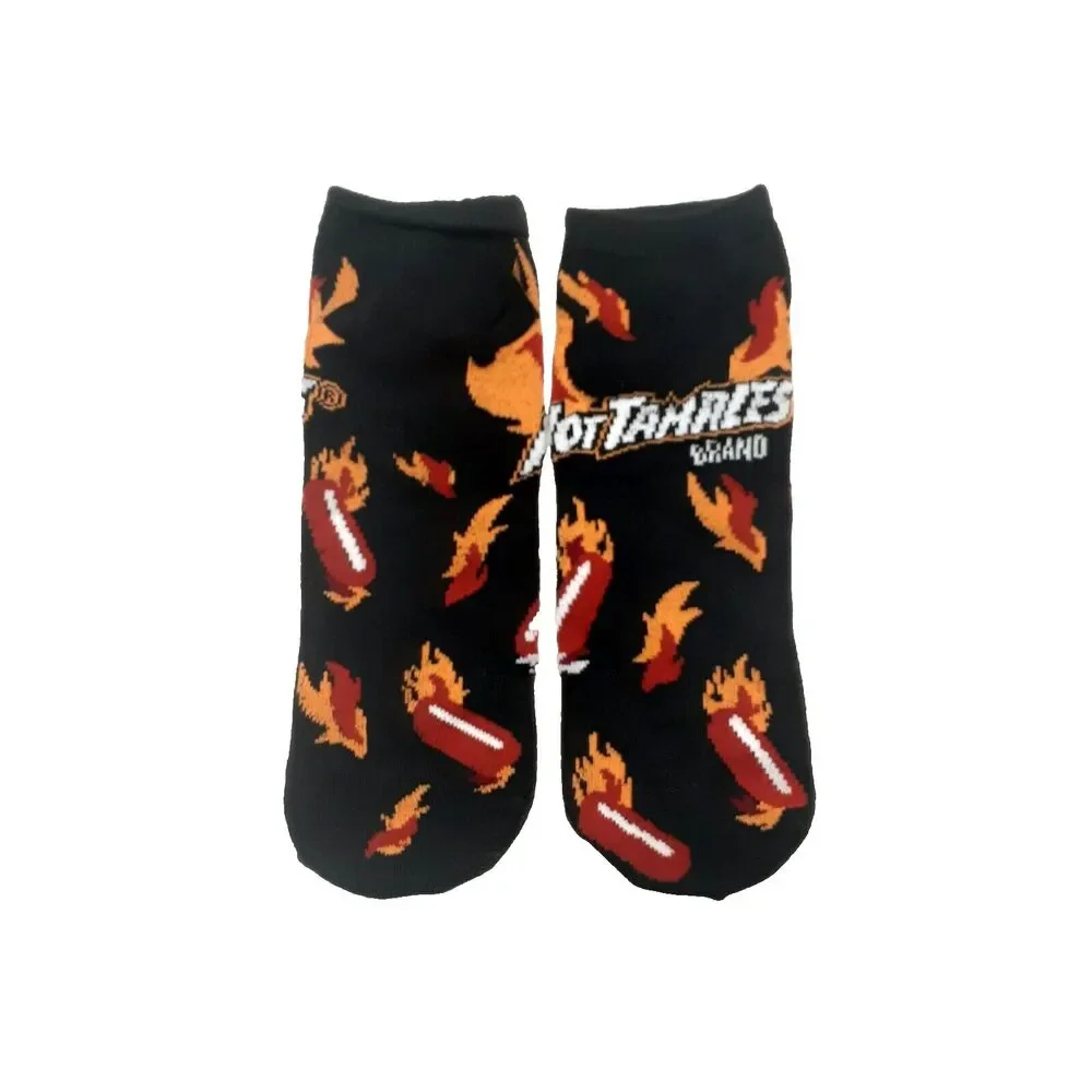 Hot Tamales Candy Food Novelty Mens Adult Sz 6-12 6-pair Low Cut Socks NWOT